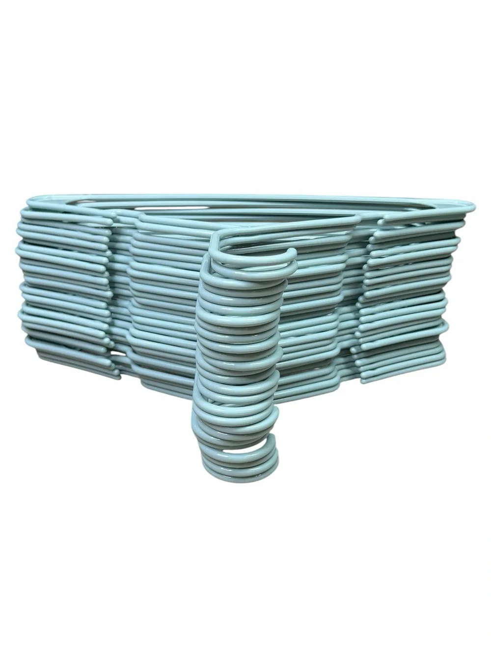 10/$25🦋 Lot of 25 Mainstays Plastic Notched Adult Hangers in Blue Cameo